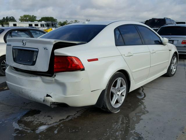 19UUA66224A040317 - 2004 ACURA TL WHITE photo 4