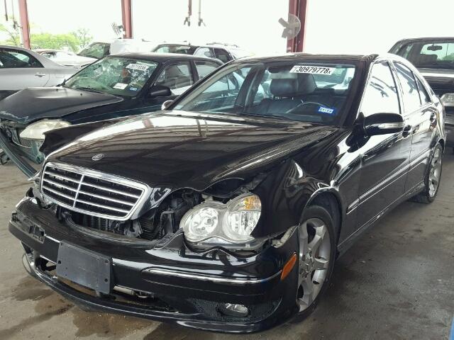 WDBRF52H77F935415 - 2007 MERCEDES-BENZ C 230 BLACK photo 2