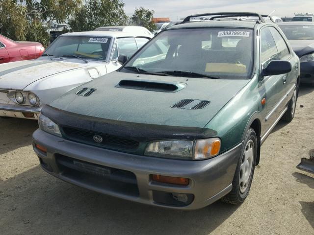 JF1GF4850WH800883 - 1998 SUBARU IMPREZA OU GREEN photo 2