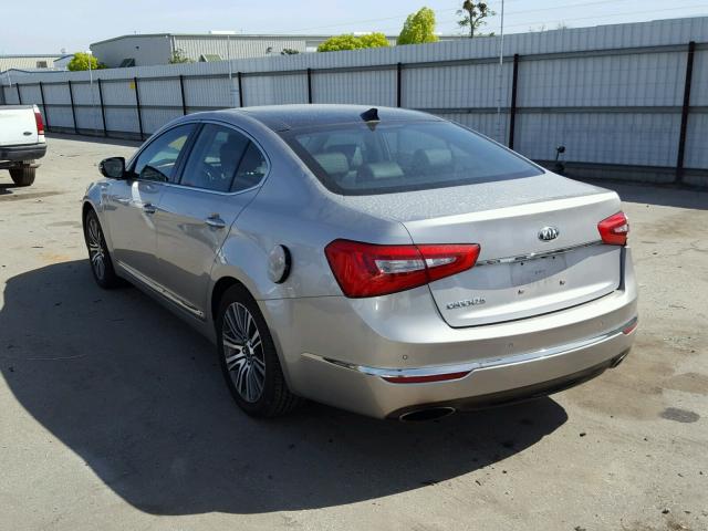 KNALN4D78E5128944 - 2014 KIA CADENZA PR SILVER photo 3