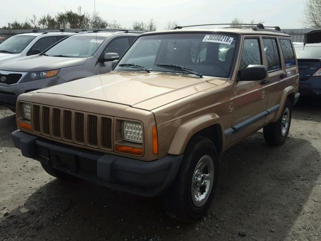 1J4FF68S9XL513011 - 1999 JEEP CHEROKEE S TAN photo 2