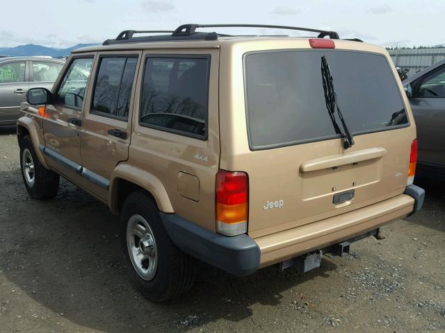 1J4FF68S9XL513011 - 1999 JEEP CHEROKEE S TAN photo 3