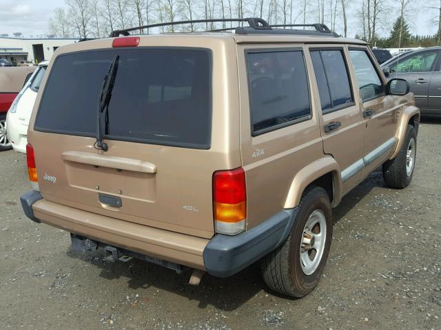 1J4FF68S9XL513011 - 1999 JEEP CHEROKEE S TAN photo 4