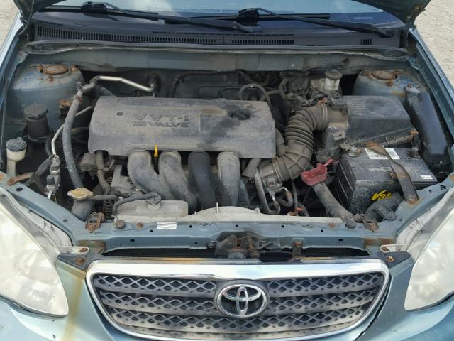 1NXBR32E15Z347082 - 2005 TOYOTA COROLLA CE GREEN photo 7