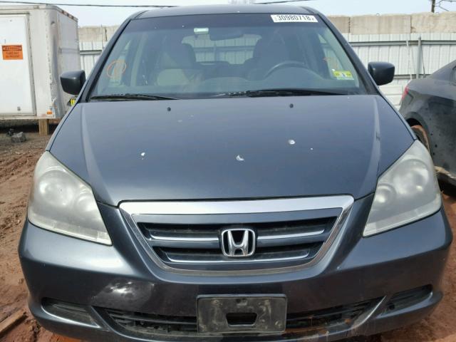 5FNRL382X6B081668 - 2006 HONDA ODYSSEY LX CHARCOAL photo 9