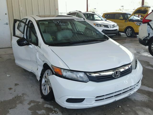 2HGFB2F93CH532852 - 2012 HONDA CIVIC EXL WHITE photo 1