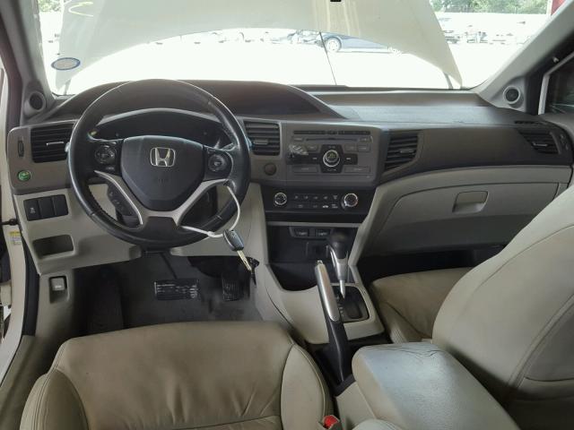 2HGFB2F93CH532852 - 2012 HONDA CIVIC EXL WHITE photo 9