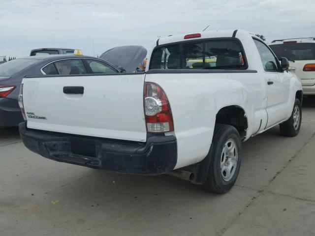 5TENX4CN6AZ730500 - 2010 TOYOTA TACOMA WHITE photo 4