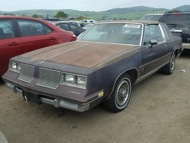 1G3GM47A6FP311280 - 1985 OLDSMOBILE CUTLASS SU MAROON photo 2