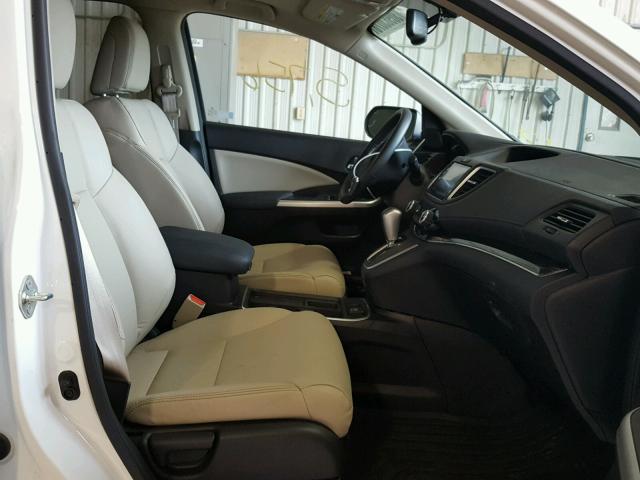 5J6RM4H70GL045592 - 2016 HONDA CR-V EXL WHITE photo 5