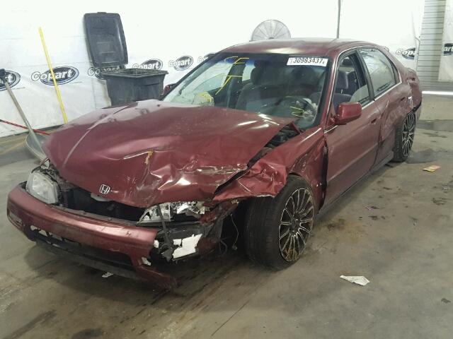 1HGCD5536SA062986 - 1995 HONDA ACCORD LX MAROON photo 2