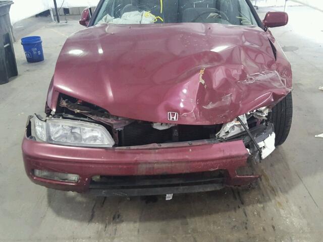 1HGCD5536SA062986 - 1995 HONDA ACCORD LX MAROON photo 7