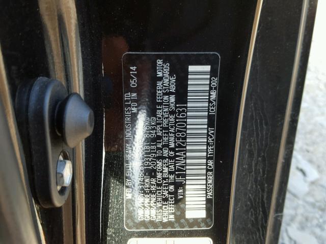 JF1ZNAA12F8701631 - 2015 TOYOTA SCION FR-S BLACK photo 10