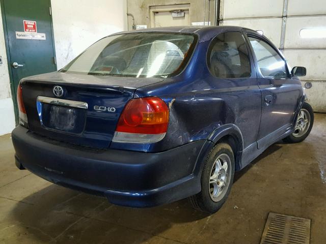 JTDAT123730314256 - 2003 TOYOTA ECHO BLUE photo 4