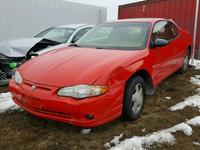 2G1WX12K7Y9214665 - 2000 CHEVROLET MONTE CARL RED photo 2