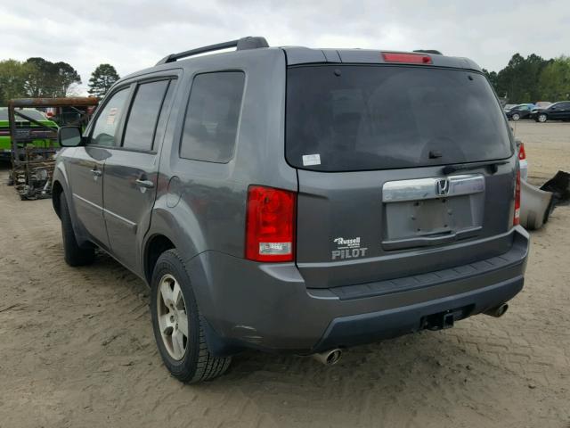 5FNYF3H58BB029396 - 2011 HONDA PILOT EXL GRAY photo 3