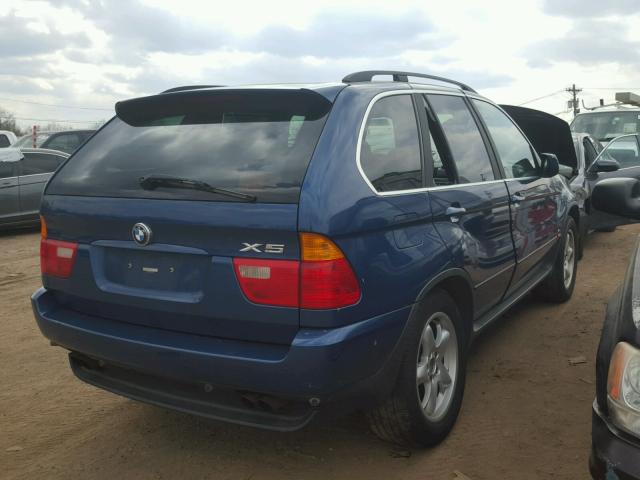 5UXFB33593LH45685 - 2003 BMW X5 4.4I BLUE photo 4