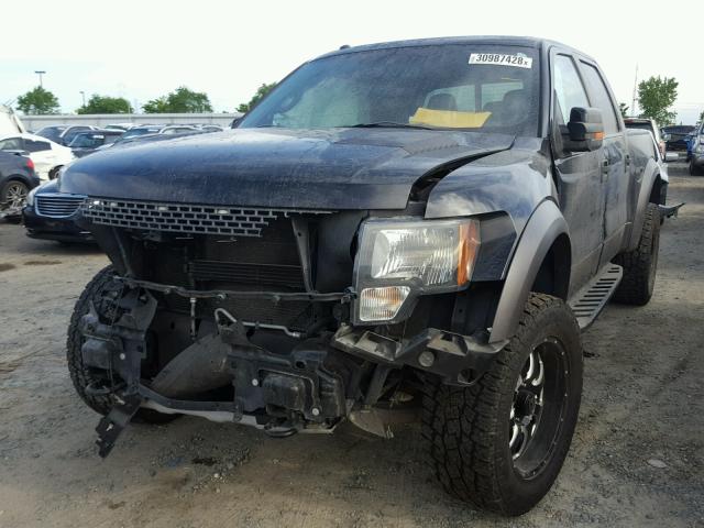 1FTFW1R64BFB78015 - 2011 FORD F150 SVT R BLACK photo 2