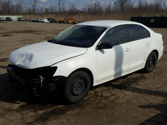 3VW1K7AJ0BM305364 - 2011 VOLKSWAGEN JETTA BASE WHITE photo 2