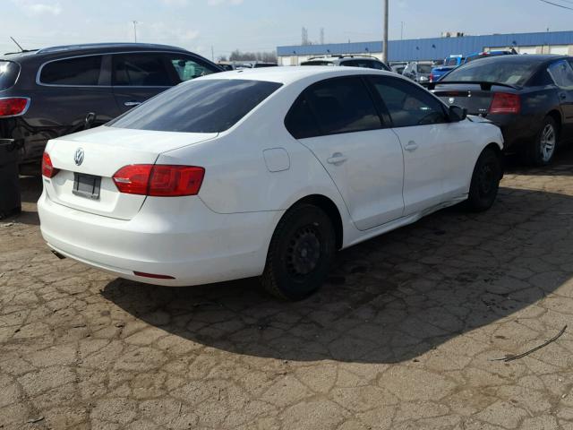 3VW1K7AJ0BM305364 - 2011 VOLKSWAGEN JETTA BASE WHITE photo 4