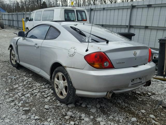 KMHHN65F23U080186 - 2003 HYUNDAI TIBURON GT SILVER photo 3