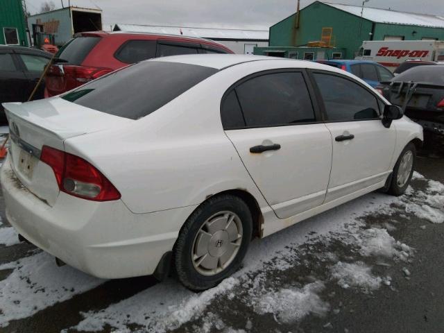 2HGFA15499H001148 - 2009 HONDA CIVIC DX-G WHITE photo 4