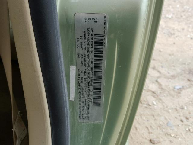 3VWRW31C98M525841 - 2008 VOLKSWAGEN NEW BEETLE მწვანე ფოტო 10