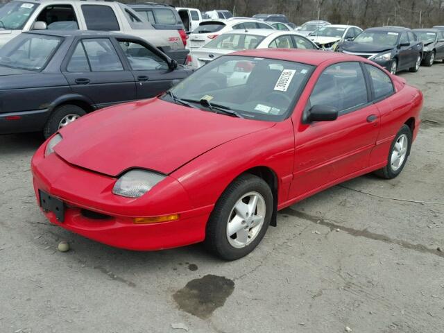 1G2JB1242W7585771 - 1998 PONTIAC SUNFIRE SE RED photo 2