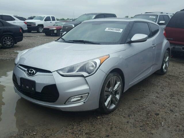 KMHTC6ADXGU270473 - 2016 HYUNDAI VELOSTER B SILVER photo 2