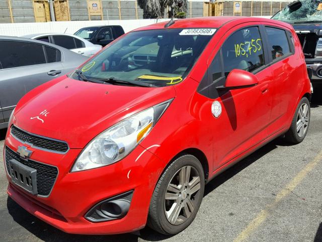 KL8CD6S95DC502550 - 2013 CHEVROLET SPARK 1LT RED photo 2