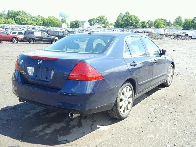 1HGCM66887A077609 - 2007 HONDA ACCORD BLUE photo 4