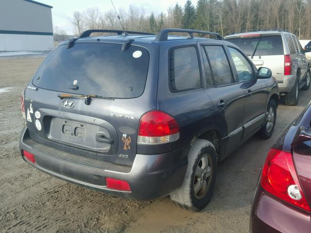 KM8SC73D45U975037 - 2005 HYUNDAI SANTA FE G BLUE photo 4