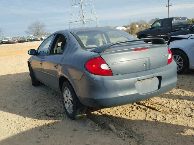 1B3ES56C42D588173 - 2002 DODGE NEON ES BLUE photo 3