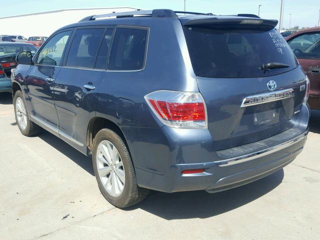 JTEDC3EH1B2001816 - 2011 TOYOTA HIGHLANDER BLUE photo 3