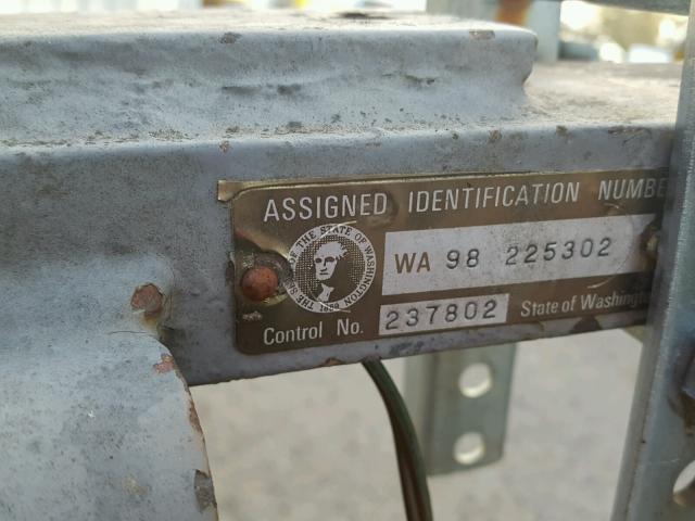 WA98225302 - 1980 UTILITY TRAILER BLACK photo 10