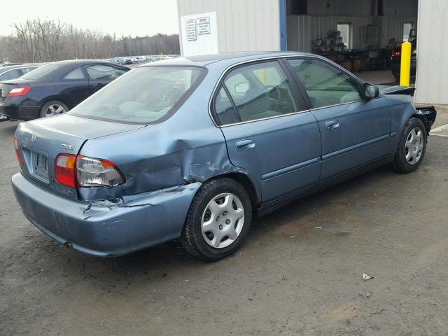 2HGEJ8649YH603663 - 2000 HONDA CIVIC EX BLUE photo 4