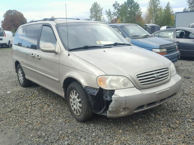 KNDUP131736454464 - 2003 KIA SEDONA EX BEIGE photo 1