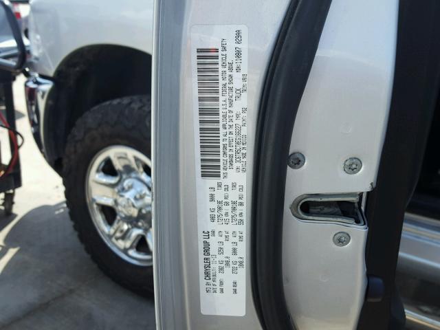 3C6TR5CT0EG166227 - 2014 RAM 2500 ST SILVER photo 10