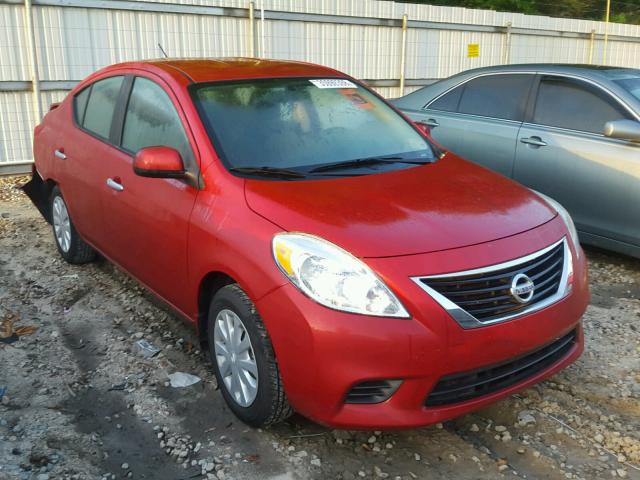 3N1CN7AP1EL867102 - 2014 NISSAN VERSA RED photo 1