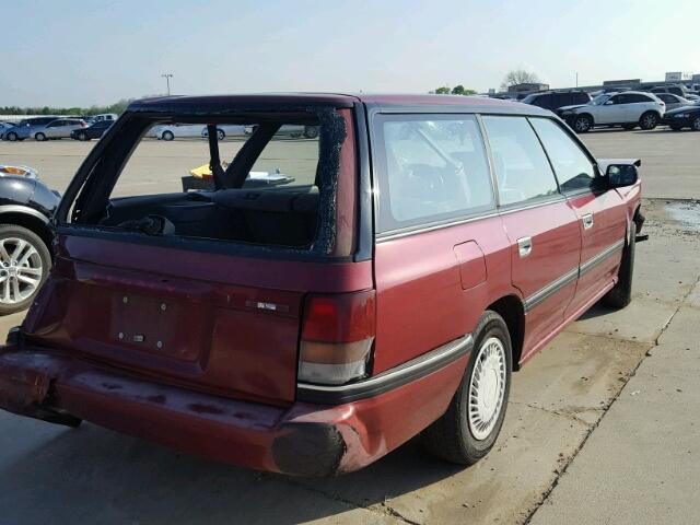 4S3BJ6338R9953630 - 1994 SUBARU LEGACY L RED photo 4