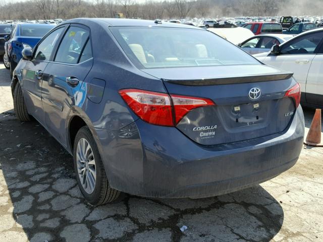 5YFBPRHE9HP564451 - 2017 TOYOTA COROLLA LE 蓝色 照片 3