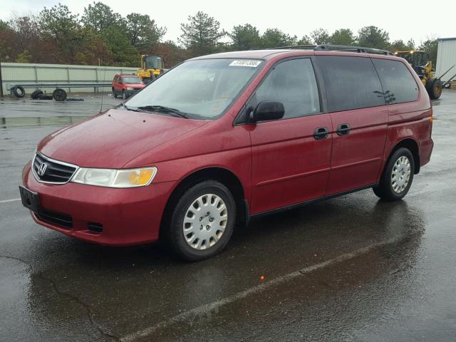 2HKRL18512H539141 - 2002 HONDA ODYSSEY LX BURGUNDY photo 2