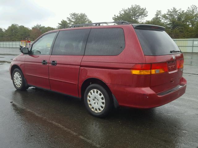 2HKRL18512H539141 - 2002 HONDA ODYSSEY LX BURGUNDY photo 3