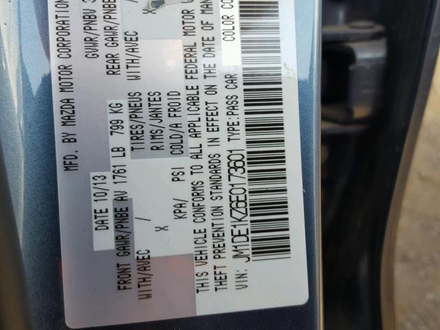 JM1DE1KZ6E0173601 - 2014 MAZDA MAZDA2 SPO 蓝色 照片 10