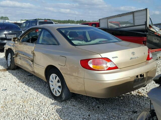 2T1CE22P32C005951 - 2002 TOYOTA CAMRY SOLA GOLD photo 3