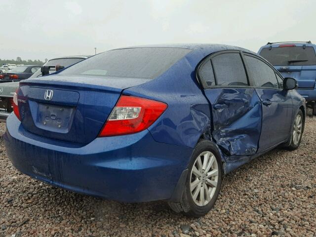 19XFB2F9XCE004946 - 2012 HONDA CIVIC EXL BLUE photo 4
