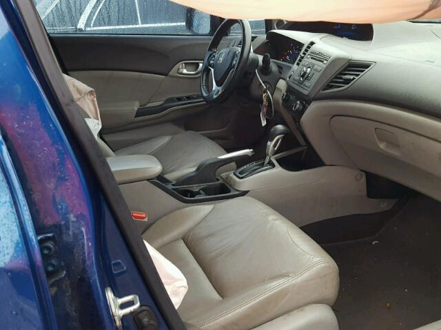 19XFB2F9XCE004946 - 2012 HONDA CIVIC EXL BLUE photo 5