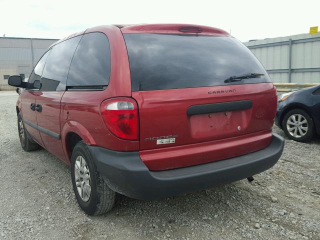 1D4GP25R56B666901 - 2006 DODGE CARAVAN SE RED photo 3