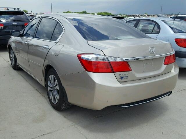 1HGCR2F38EA027353 - 2014 HONDA ACCORD LX BEIGE photo 3