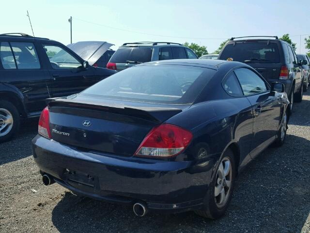 KMHHM65DX6U189436 - 2006 HYUNDAI TIBURON GS BLUE photo 4